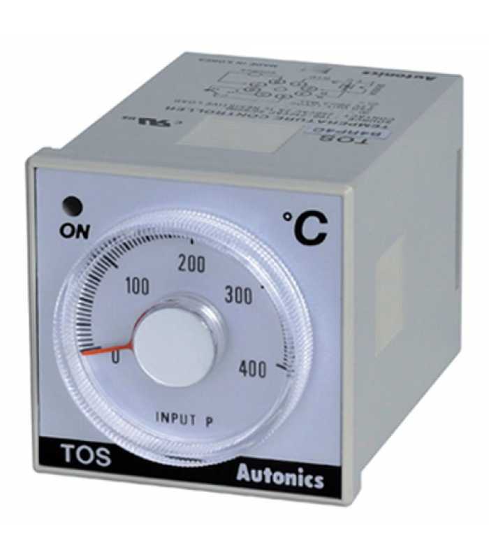 Autonics TOS [TOS-B4SK6F] Temperature Controller, 1/16 DIN, Analog, On/Off-Prop, Relay Output, K Thermocouple, 600 F, 100-240 VAC