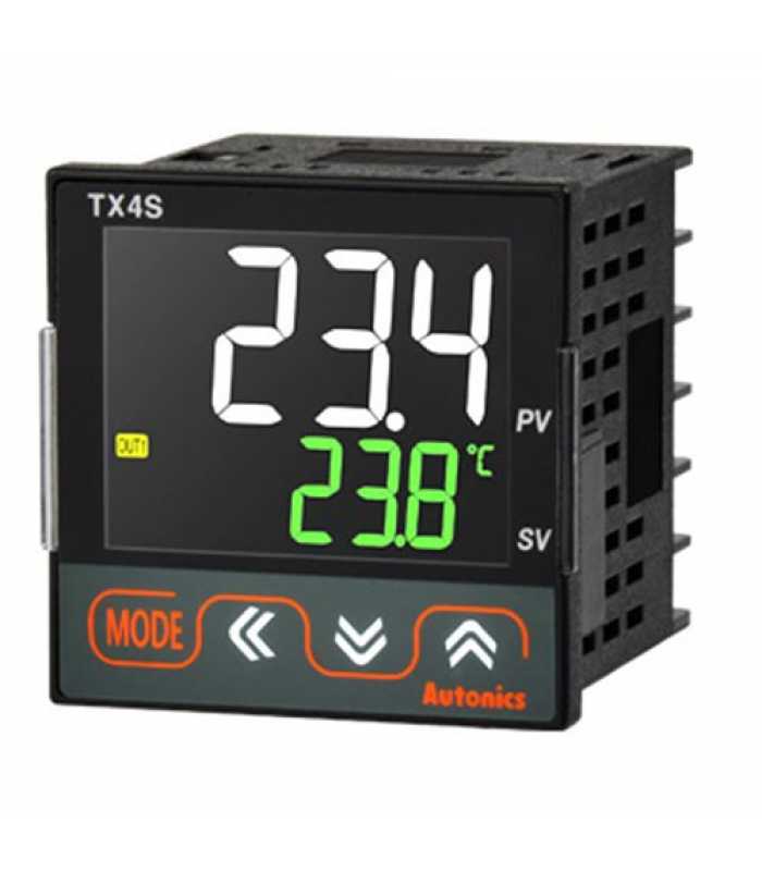 Autonics TX4S [TX4S-A4R] Temperature Controller, 1/16 DIN, LCD display 4 Digit, PID Control, Relay Output, 2 Alarm + PV Transmission Output, 100-240 VAC 50/60Hz