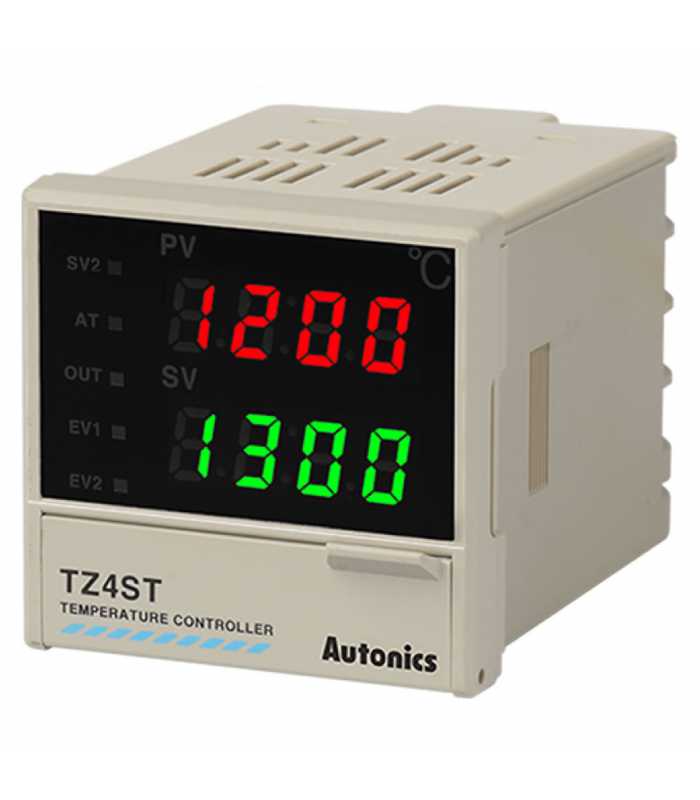 Autonics TZ4ST [TZ4ST-24S] PID Temperature Controller, 1/16 DIN, Digital, SSR Output, 2 Alarm Outputs, 100-240 VAC