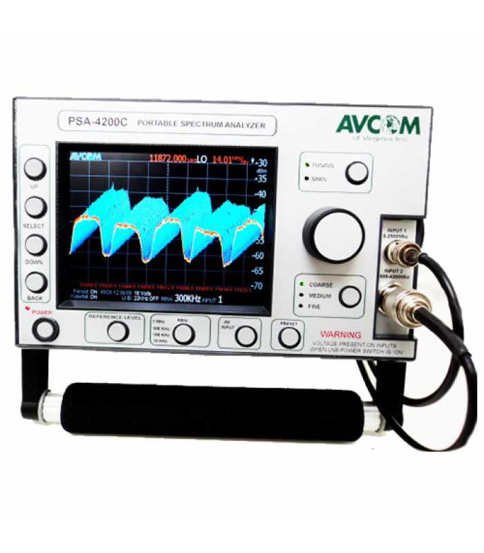 Avcom PSA-4200C 5 MHz - 4200 MHz Portable Spectrum Analyzer with Display