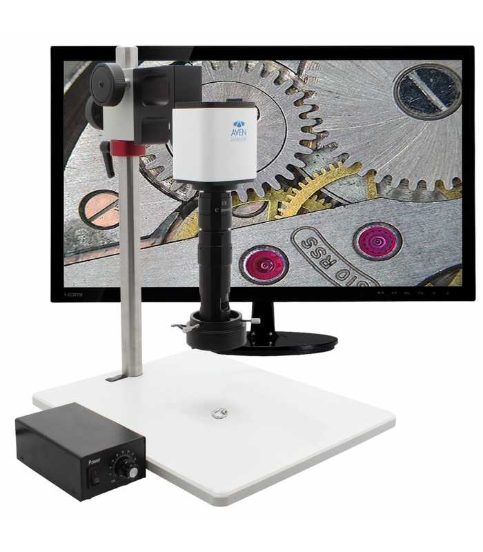 Aven Tools Mighty Cam Pro [26700-109-PRO] Auto Focus Video Inspection System with Post Stand and Micro Lens, 28.8x to 384x Magnification