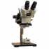 Aven Tools SPZ-50 [26800B-369] Stereo Zoom Binocular Microscope on Double Arm Boom Stand with Integrated LED Ring Light