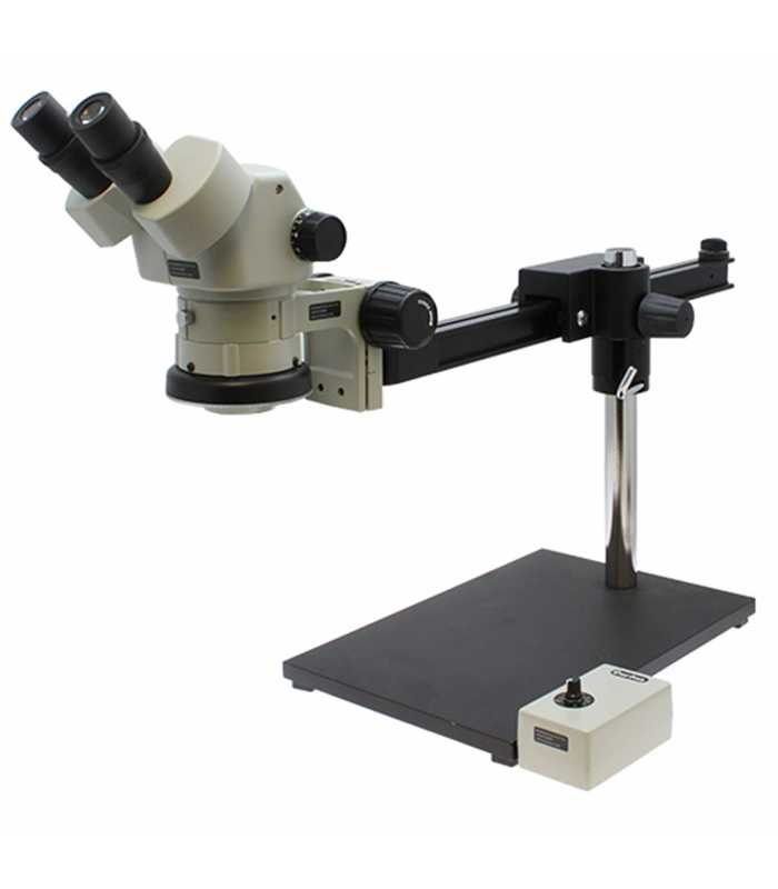 Aven Tools SPZ-50 [26800B-373-1] Stereo Zoom Binocular Microscope System with Ultra-Glide Stand and LED Ring Light, 6.7x to 50x
