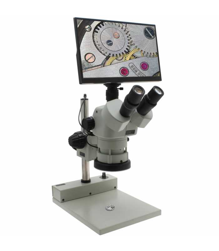 Aven Tools SPZV-50 [26800B-385] Trinocular Microscope w/ Mighty Cam Eidos 2M Integrated Camera/Monitor