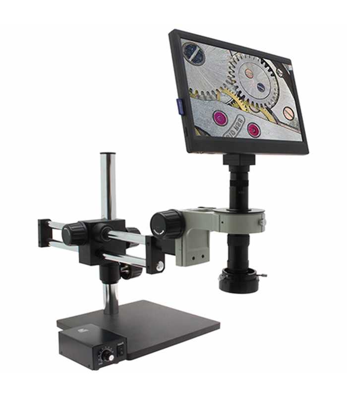 Aven Tools Mighty Cam Eidos [MLS640-260-534] Video Inspection System with Double Arm Boom Stand and Micro Lens, 13.5x to 182x Magnification