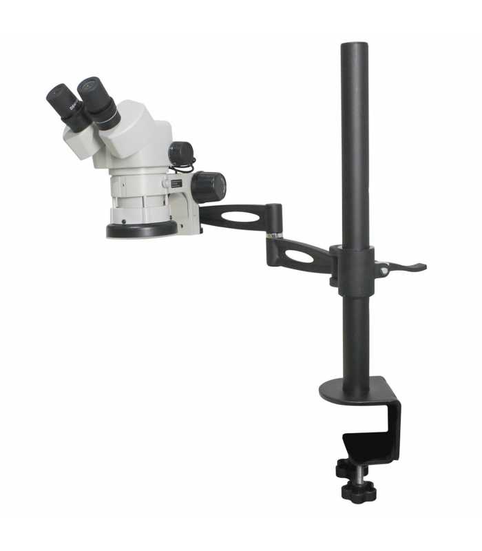 Aven Tools SPZ-50 [SPZ50-209-553] Stereo Zoom Binocular Microscope on Compact Articulating Arm Stand with LED Ring Light, 6.7x to 50x Magnification