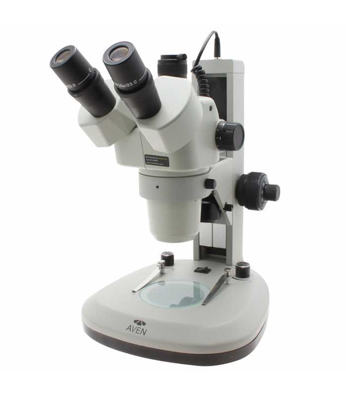 Aven Tools SPZV50 [SPZV50-506] Trinocular Microscope (6.7x - 50x), 280 mm Track Stand with Overhead and Backlight LEDs
