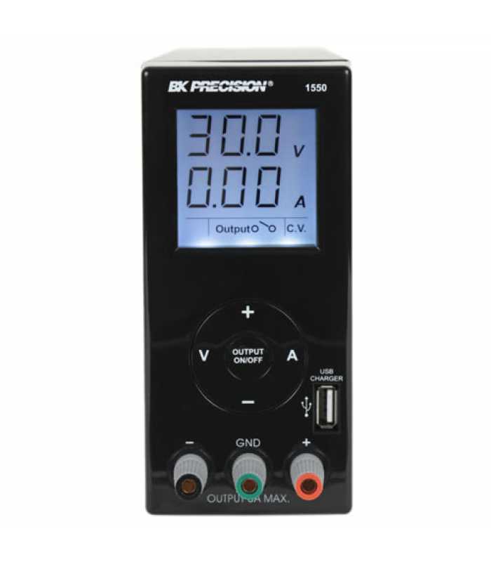 BK Precision 1550 [1550-230V] Switching DC Power Supply with USB Charger, 36V/3A, 230V 