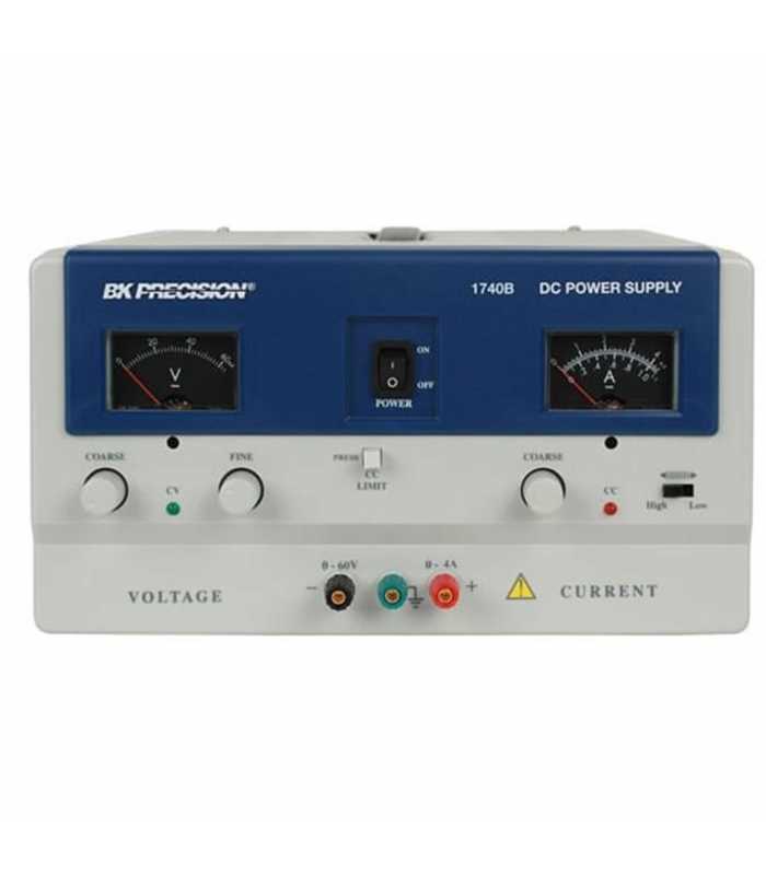 BK Precision 1740B [1740B-220V] 0-60V, 0-4A Analog Single Output DC Power Supply, 220VAC Line Input*DISCONTINUED SEE 1747*