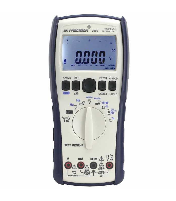 BK Precision 390B True-RMS Handheld AC/DC Digital Multimeter with Bluetooth