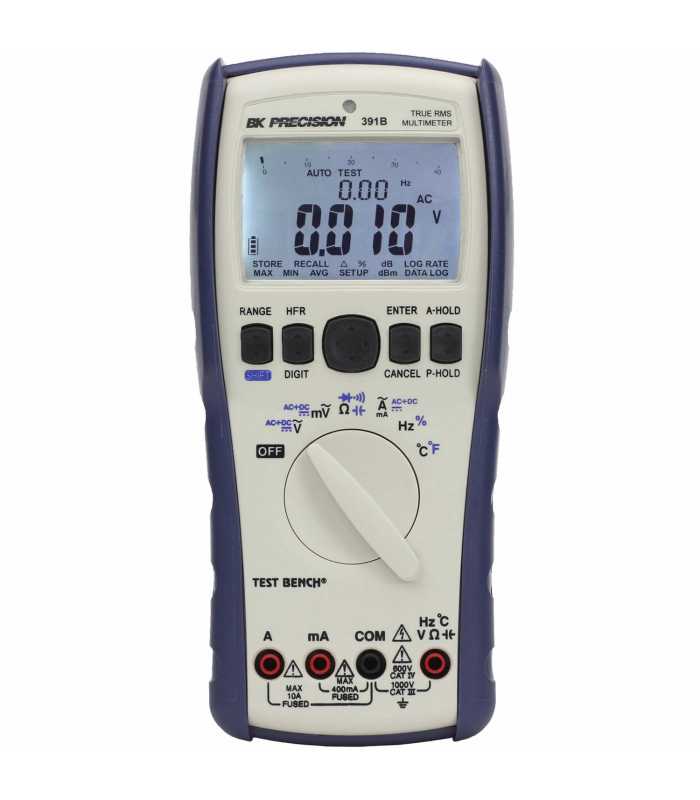 BK Precision 391B True-RMS Handheld AC/DC Digital Multimeter with USB Interface