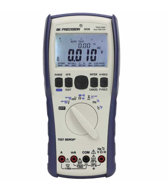 BK Precision 393B True-RMS Handheld AC/DC Digital Process Multimeter with USB Interface