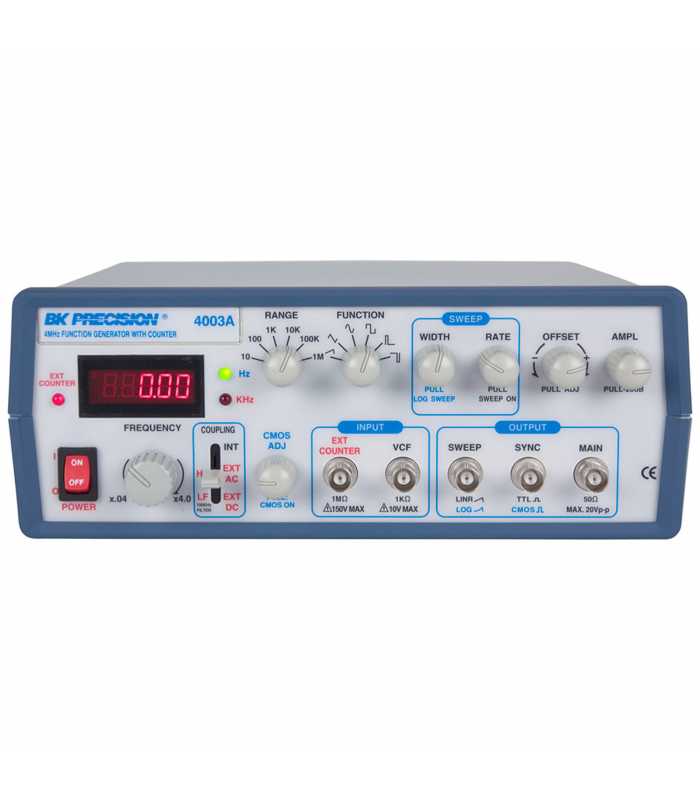 BK Precision 4003A [4003A] 4 MHz DDS Function Generator with 5 Digit Red LED Display