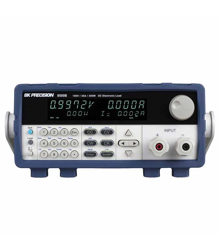 BK Precision 8500B [8500B-220V] Programmable DC Electronic Load, 300W, 150V, 30A, 220VAC Line Input