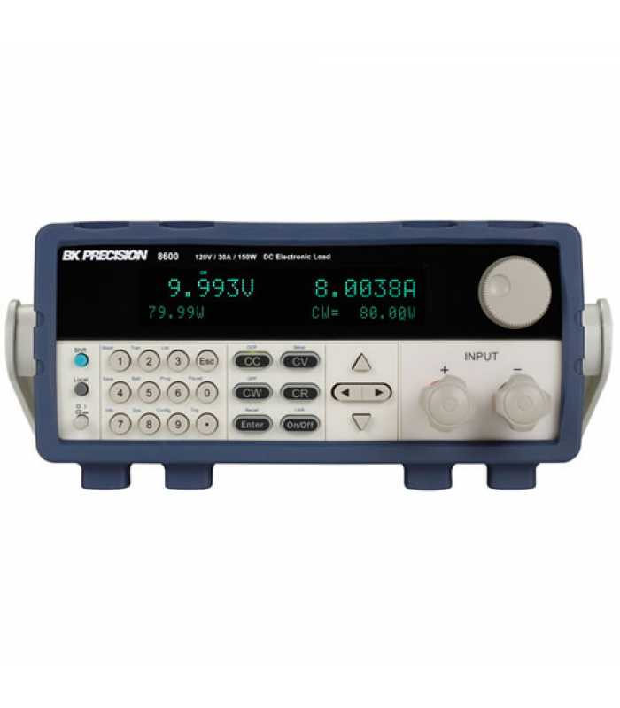 BK Precision 8600 [8600-220V] 120V, 30A, 150W Programmable DC Electronic Load, 220VAC Line Input