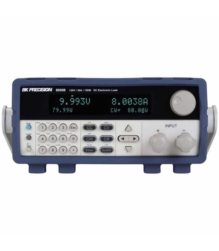 BK Precision 8600B [8600B-220V] 120V, 30A,150W Programmable DC Electronic Load, USB and RS-232 Interfaces, 220VAC Line Input