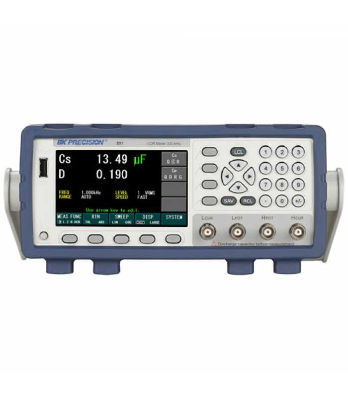 BK Precision 891 [891-220V] Benchtop LCR Meter, 300 kHz, with USB, GPIB, and LAN interface, 220VAC Line Input