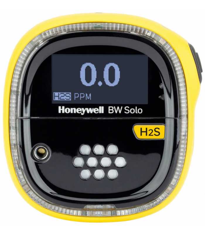 BW Technologies BW Solo [BWS1-HL-Y] Single-Gas Detector, Hydrogen Sulfide (H2S) Wireless - Yellow