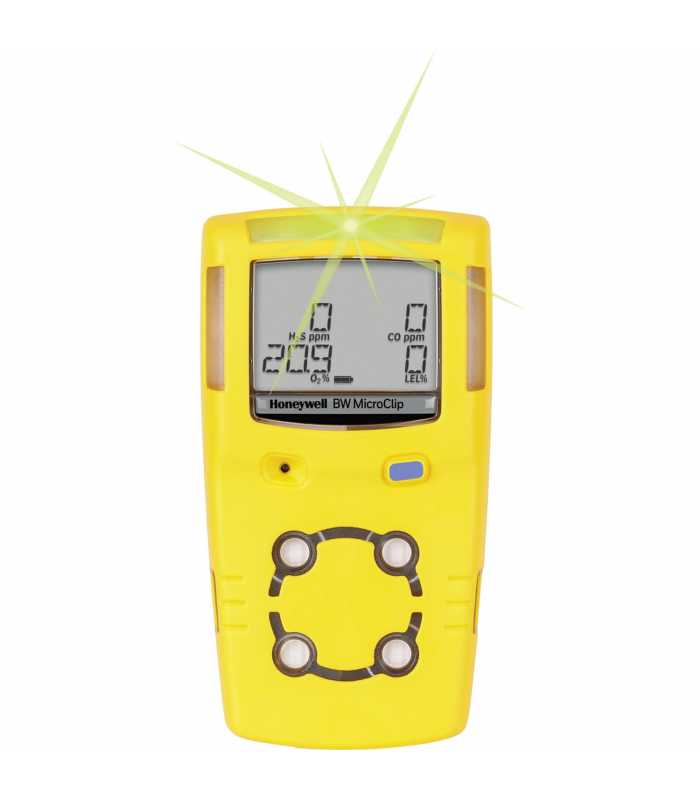 BW Technologies GasAlert MicroClip XL [MCXL-XW00-Y-NA] 2-Gas Detector, Combustible & Oxygen (% LEL & O2) - Yellow