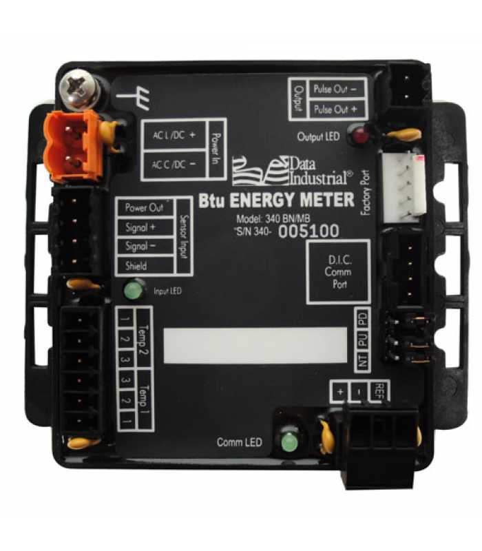 Badger Meter Model 340 [340BN/MB-04] Energy Transmitter BACnet and Modbus Output with DIN Rail Mounting Clips