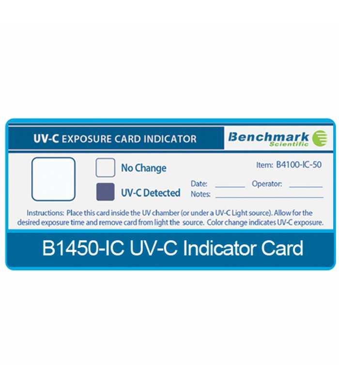 Benchmark Scientific B1450IC [B1450-IC] UV-C Indicator Cards (Double-Sided) for B1450 Units, Pack of 25