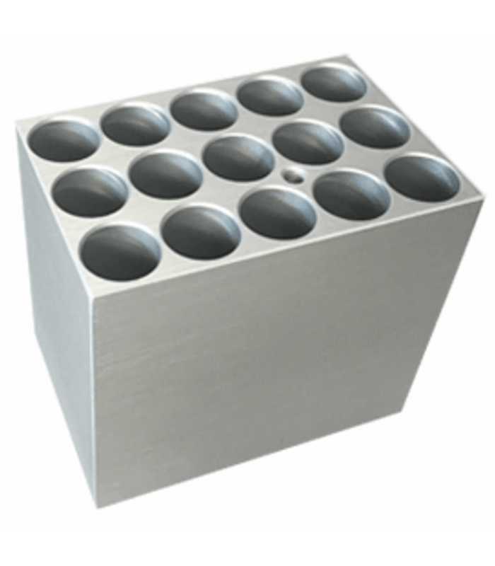 Benchmark Scientific BSH1001213 [BSH100-1213] Block, 15 x 12-13mm Tubes, 60mm Tall, No Lid