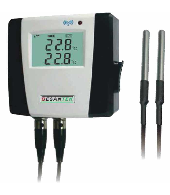 Besantek BSTDL116 [BST-DL116] Dual Channel Wireless Temperature Data Logger with External Probes