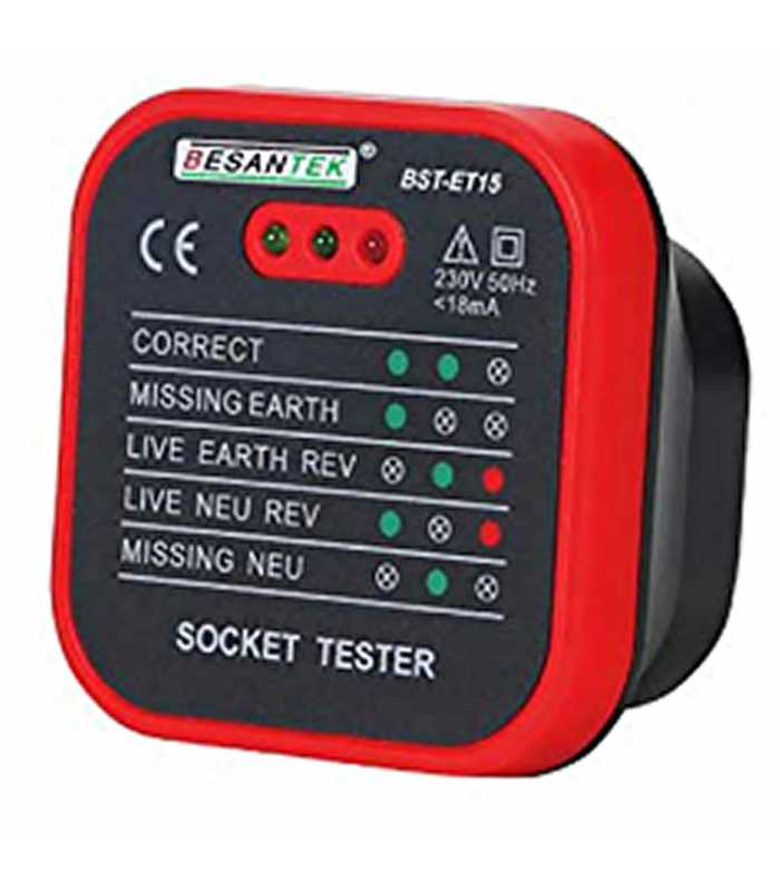 Besantek BSTET15 [BST-ET15] Socket Tester with LED Indicators