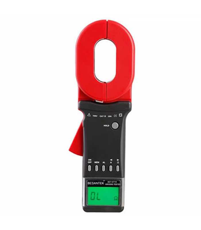 Besantek BST-ET16 Clamp On Ground Resistance Tester, Leakage to 20A, 65mm x 32mm Clamp