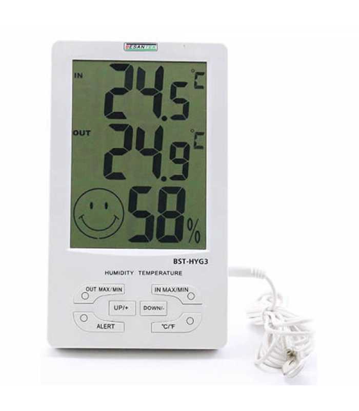 Besantek BST-HYG3 [BST-HYG3] Large Display Thermo-Hygrometer with Alerts