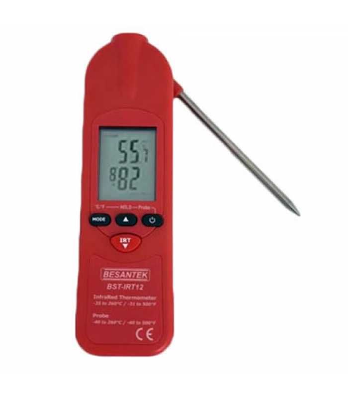 Besantek BSTIRT12 [BST-IRT12] Infrared Thermometer with Built-In Thermistor Probe, -31 to 500 °F (-35 to 260 °C)