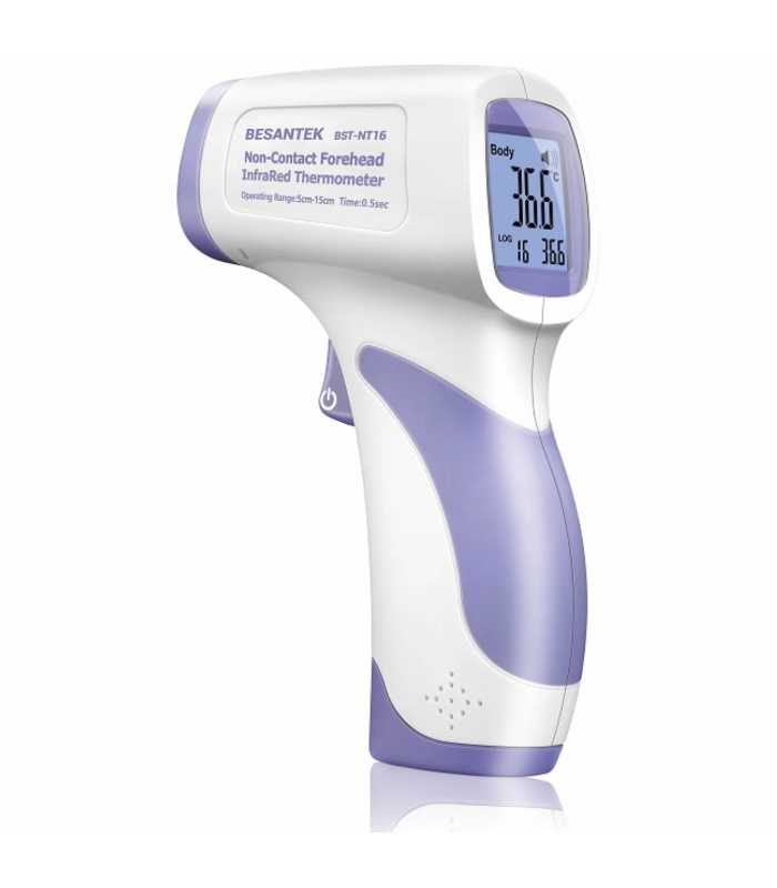 Besantek BSTNT16 [BST-NT16] Non-Contact Forehead Infrared Thermometer, 89.6 to 108.5 °F (32 to 42.5 °C)