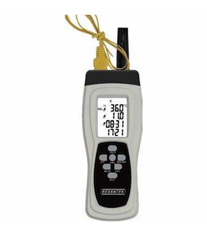 Besantek BSTSQ09 [BST-SQ09] Psychro-Hygrometer, Air Temperature, Humidity And Type K Thermometer (K: -200C~1372C (-328F~2501F)