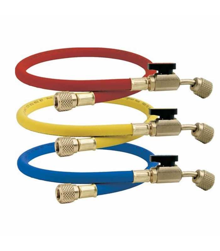 CPS Pro-Set [HP5E] Premium 1/4 Inch Hoses with 45 Degree Ball Valve on End, 5 Feet (150 cm), 3-Pack