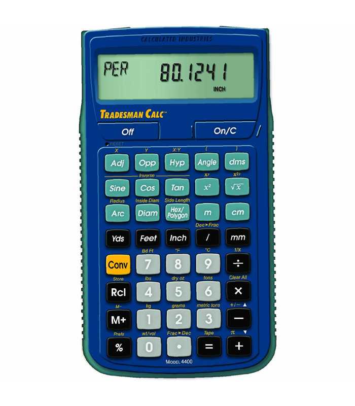 Calculated Industries Tradesman Calc [4400] Trades Math and Conversion Calculator