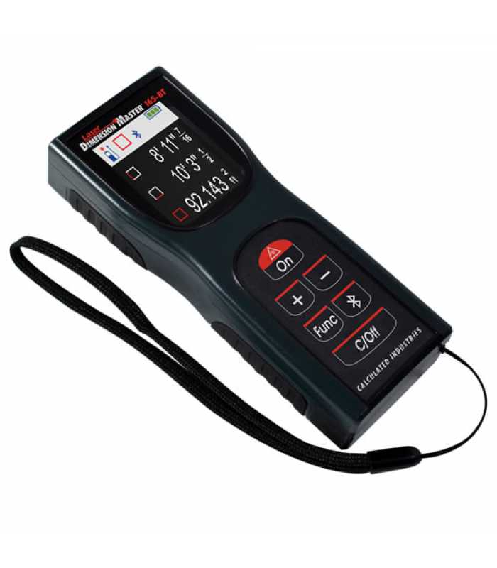 Calculated Industries Laser Dimension 165-BT [3360] 165' (50m) Laser Distance Measurer with Bluetooth