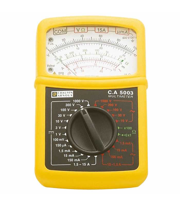Chauvin Arnoux CA 5003 [P01196522F] 1000V AC Handheld Analog Multimeter With Plastic Carry Case