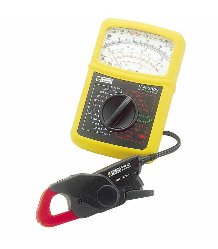 Chauvin Arnoux CA 5005 [P01196523F] 1000V AC Handheld Analog Multimeter with MN 89 Clamp & Plastic Carry Case