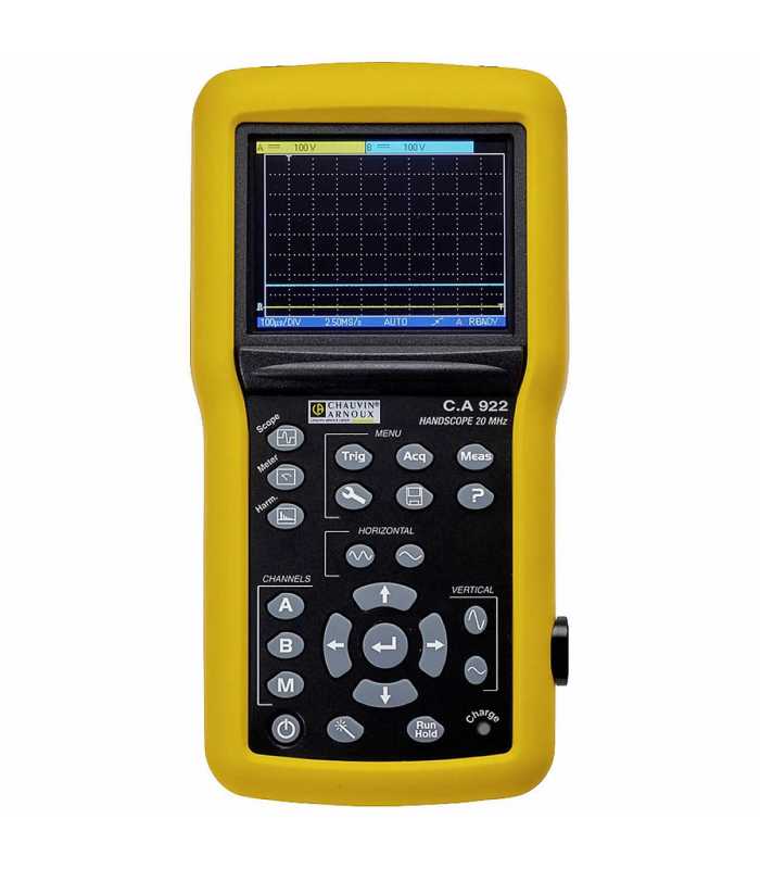 Chauvin Arnoux CA 922 [P01192200] 2-Ch, 20 MHz Portable Oscilloscope with Isolated Channel