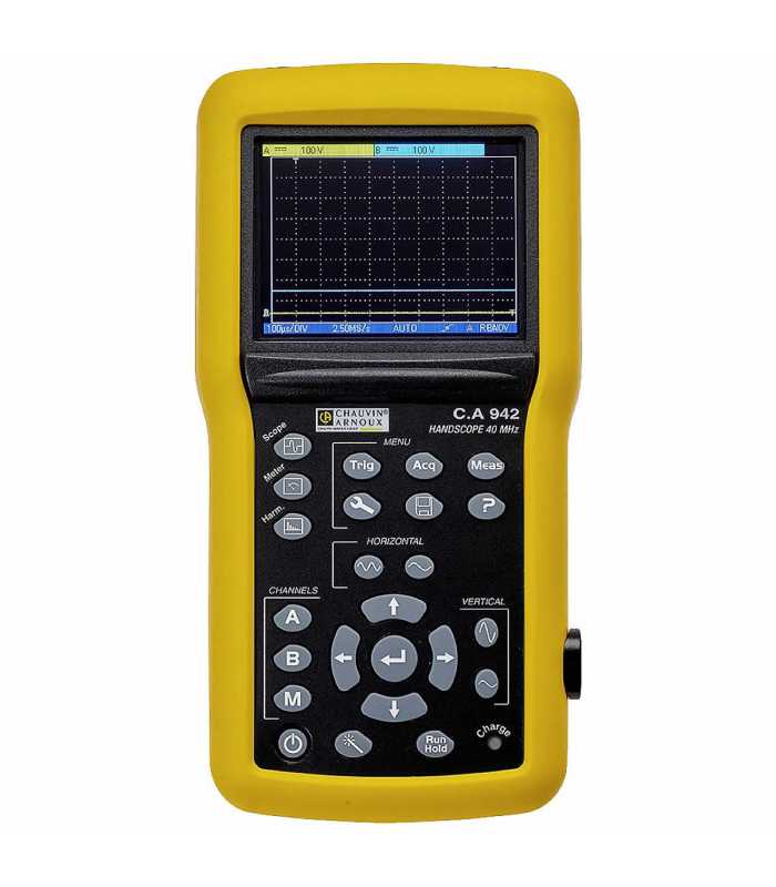 Chauvin Arnoux CA 942 [P01194200] 2-Ch, 40 MHz Portable Oscilloscope with Isolated Channel