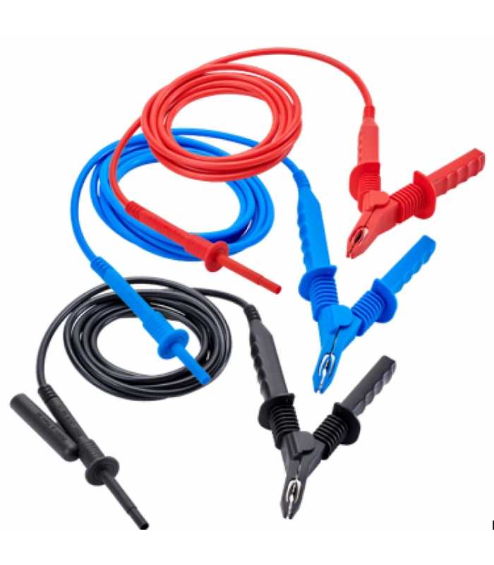 Chauvin Arnoux P01295465 Insulation Tester HV Test Lead Set (3-Blue), 3m