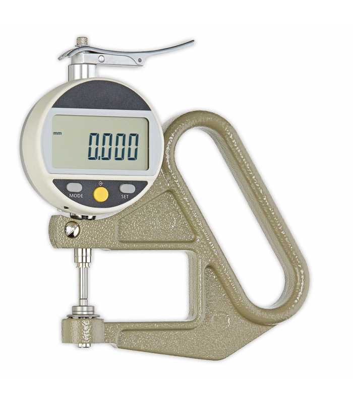 Checkline FD-50 [FD-50-A] Digital Thickness Gauge, 0 - 12.5 mm / 0.4 inch Range, Depth Of Jaw 50 mm With 30mm Footers, Feeler A For Rubber, Felt, Soft Materials, Non Wovens