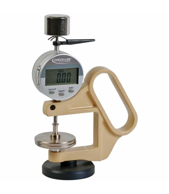 Checkline J-40 [J-40-T-25MM] Digital Thickness Gauge for Textiles and Non-Woven Textiles, 25 mm / 1" Range