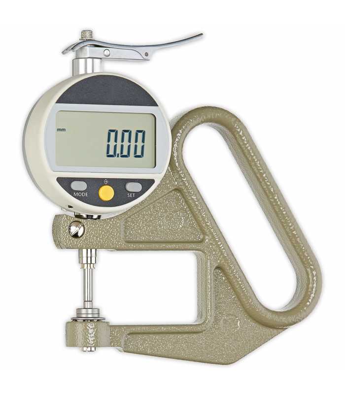 Checkline JD-100 [JD-100-A] Digital Thickness Gauge, Range 0 - 10 mm / 0.4 inch, Depth Of Jaw 100 mm / 4 inch, Feeler A For Rubber, Felt, Soft Materials, Non Wovens