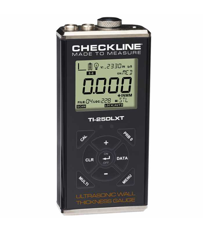 Checkline TI25DLXT [I-25DLXT-WOP] Data Logging Thru-Paint Ultrasonic Thickness Gauge Kit, Without Probe