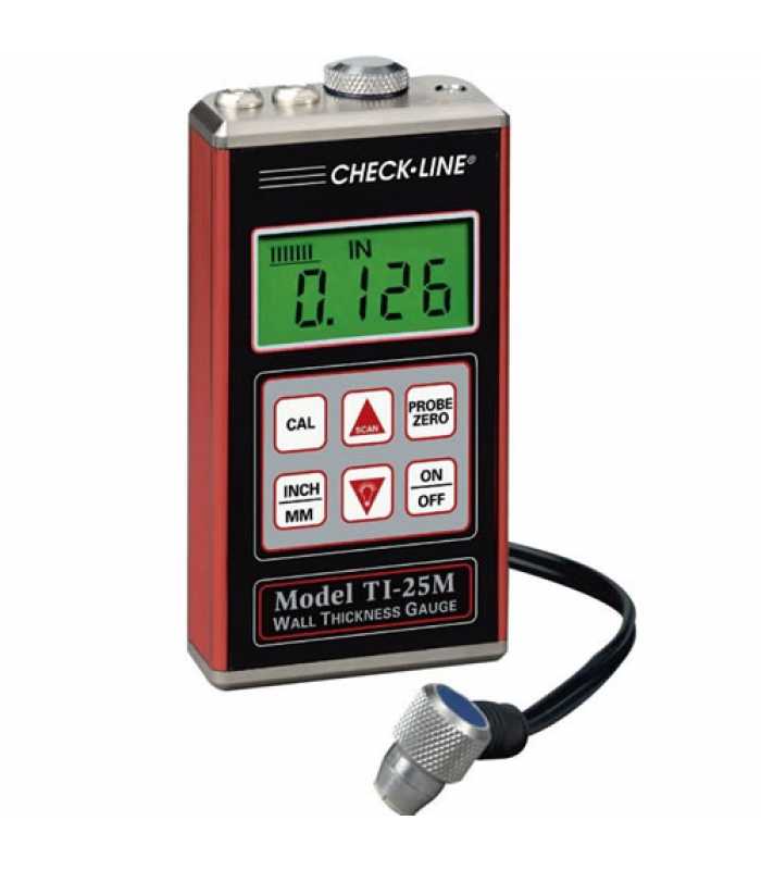 Checkline TI-25M-H Ultrasonic Wall Thickness Gauge Complete Kit with High Temperature