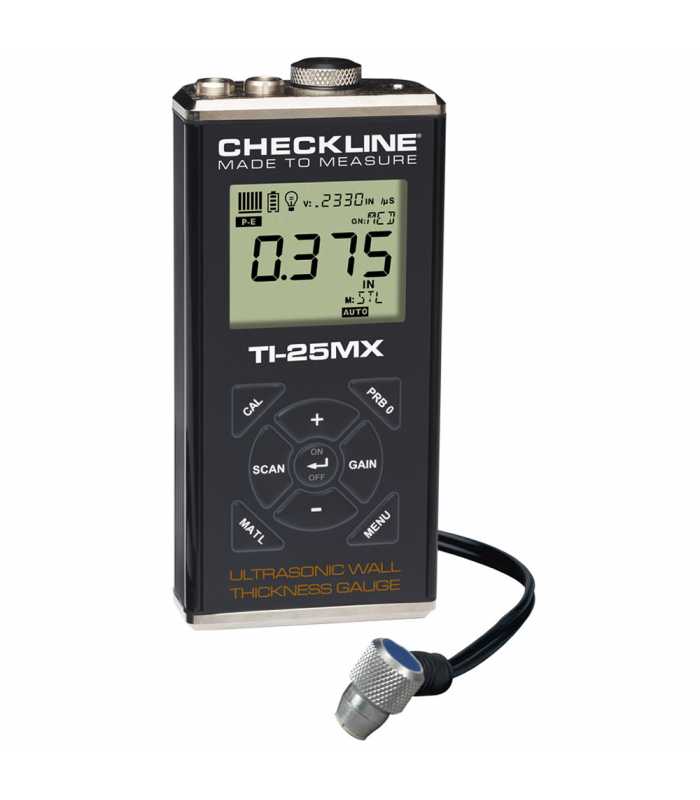 Checkline TI-25MX [TI-25MX] Ultrasonic Wall Thickness Gauge, 0.025 - 6.00 inches (0.60 - 150.0 mm)