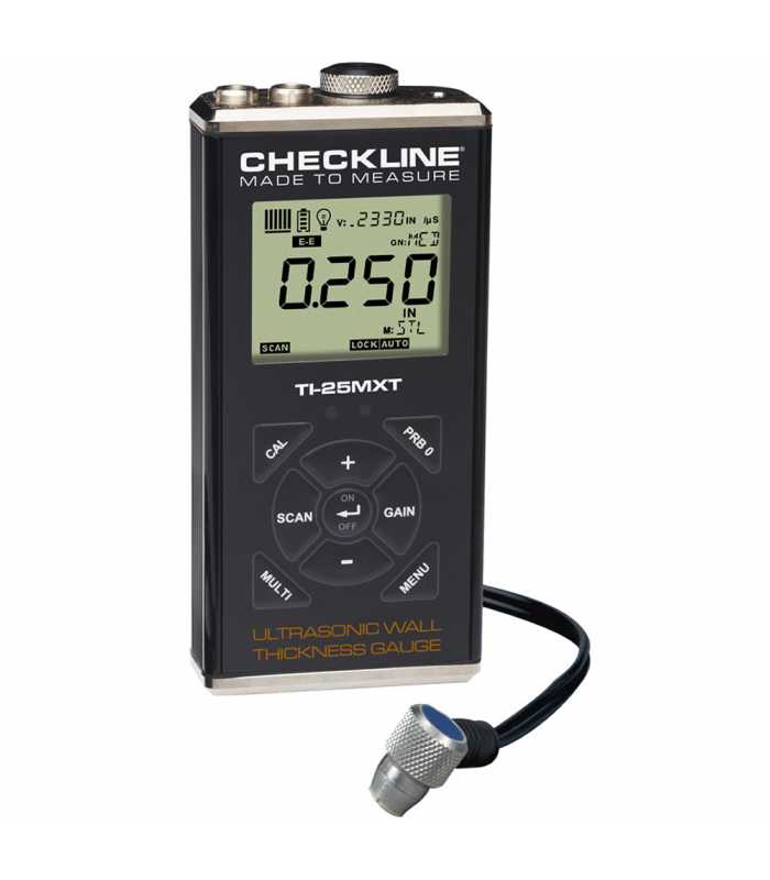 Checkline TI-25MXT [TI-25MXT] Thru-Paint Ultrasonic Wall Thickness Gauge, 0.040 to 8.00 inches (1.00 to 199.9mm)