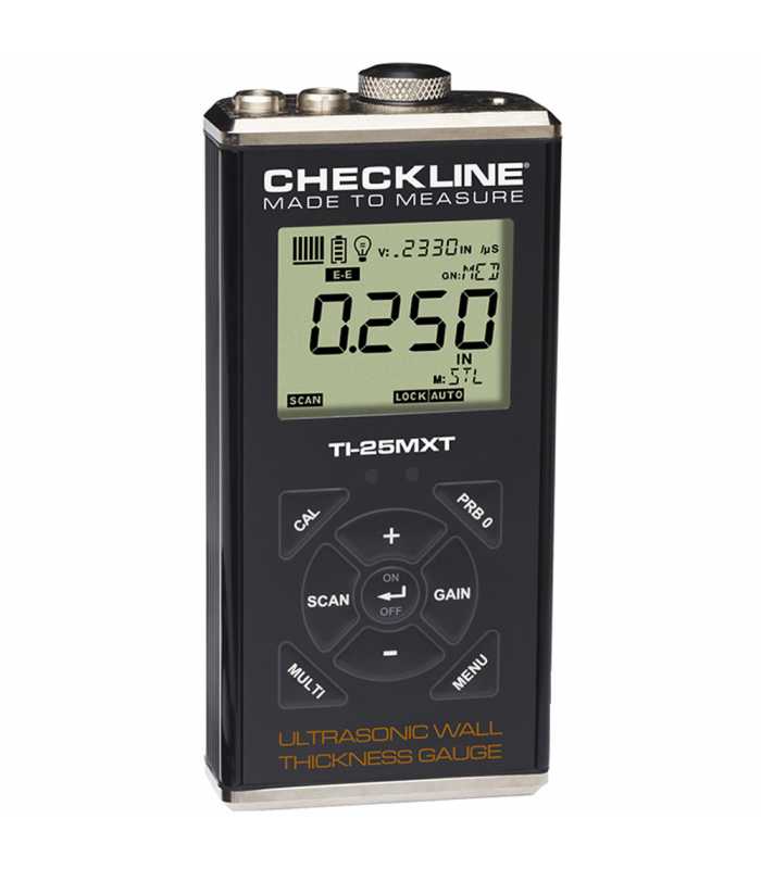 Checkline TI-25MXT [TI-25MXT-WOP] Thru-Paint Ultrasonic Wall Thickness Gauge (No Probe)