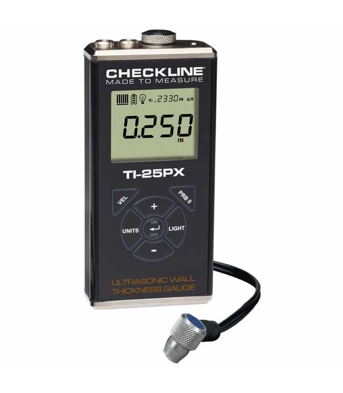 Checkline TI-25PX [TI-25PX] Economical Ultrasonic Wall Thickness Gauge Kit (Steel) 0.025 - 6.00 inches (0.60 - 150.0 mm)